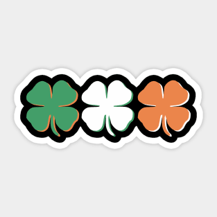 St. Patrick's Day Irish American Flag Shirt Shamrock Sticker